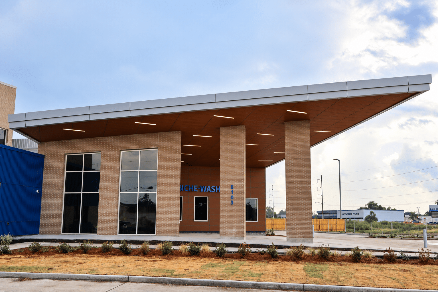 Completed Modern Canopy Entrance